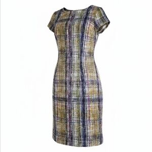 The Limited | Vibrant Abstract Dot Print Sheath Dress. Size 8